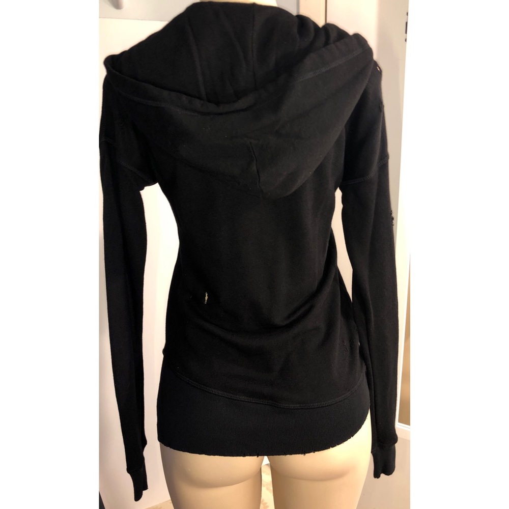 ➡️N: Philanthropy black cat zip up hoodie XS NWT - Picture 4 of 8